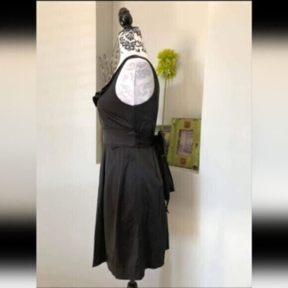 Vintage Y2K Black Satin Mini Dress Size 4 Women's - Picture 6 of 12